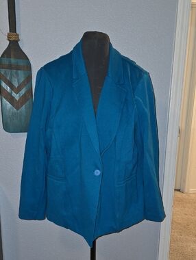 torrid Teal Single-Button Blazer